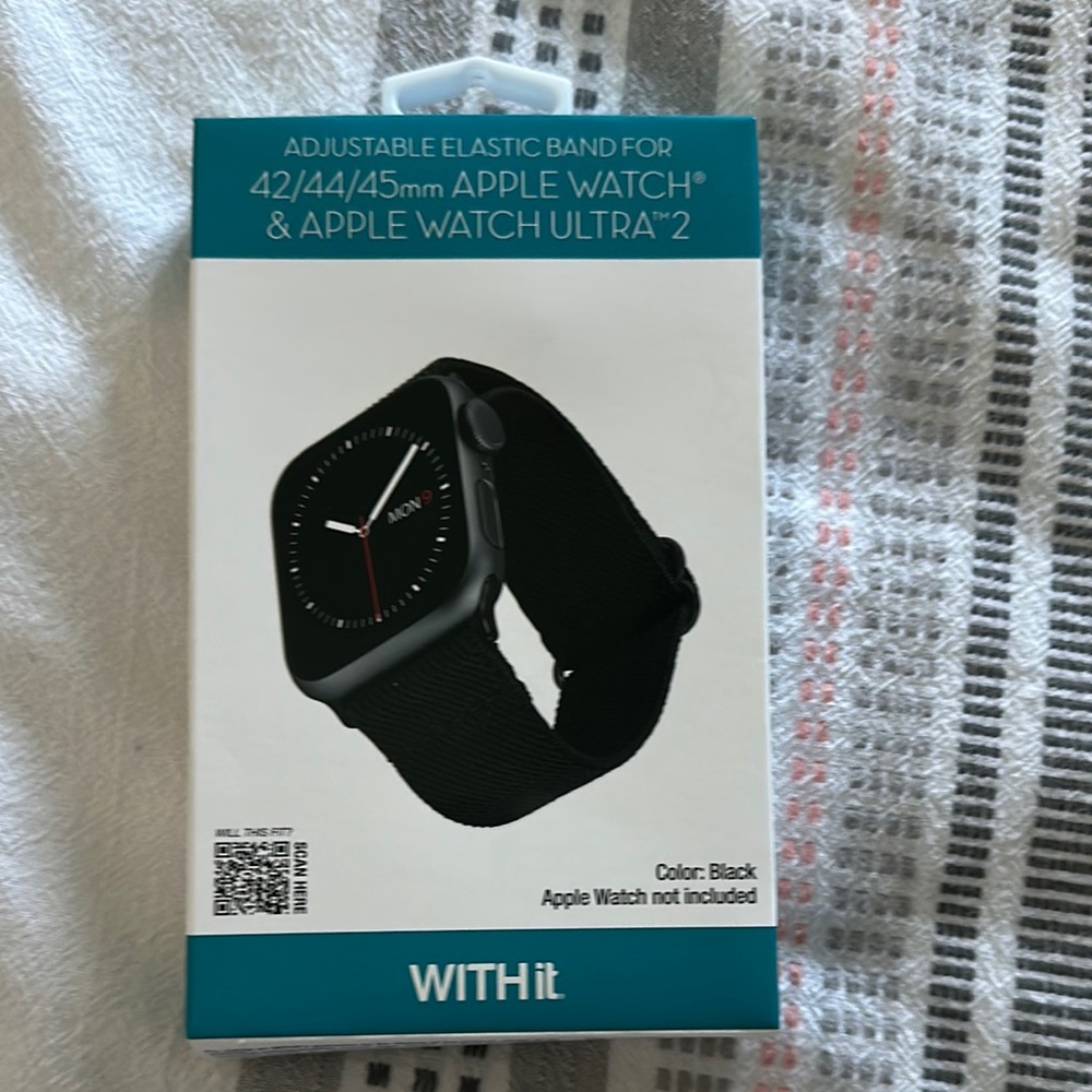 Black Adjustable Elastic Band for Apple Watch